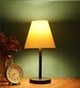 Royal Yellow Fabric Shade Night Lamp With Metal Base