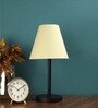 Royal Yellow Fabric Shade Night Lamp With Metal Base