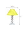 Yellow Shade Table Lamp With Metal Base