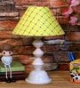 Yellow Shade Table Lamp With Metal Base