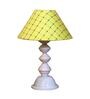 Yellow Shade Table Lamp With Metal Base