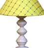 Yellow Shade Table Lamp With Metal Base