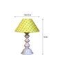 Yellow Shade Table Lamp With Metal Base