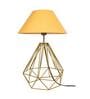 Yellow Shade Table Lamp With Metal Base