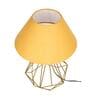 Yellow Shade Table Lamp With Metal Base