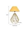 Yellow Shade Table Lamp With Metal Base