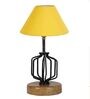 Yellow Shade Table Lamp With Shade Table Lamp With Wood & Iron Base