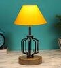 Yellow Shade Table Lamp With Shade Table Lamp With Wood & Iron Base