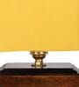 Yellow Shade Table Lamp With Wood Base