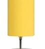 Catania Yellow Cottan Fabric Shade Table Lamp With Wood Base