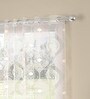 Yellow Traditional Polyester 7 Ft Sheer Eyelet Door Curtains (Set of 2)