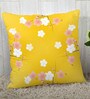Yellow Silk 16 x 16 Inch Spring Cushion Cover