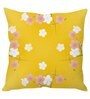 Yellow Silk 16 x 16 Inch Spring Cushion Cover