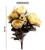 Yellow Silk Rose Silk Bunch Single Stem Flower