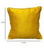 Yellow Textured Silk 16 x 16 Inches Cushion Covers (Set of 2)