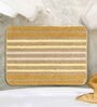 Yellow Geometric Microfiber 23x16 Inches AntiSkid Bath Mat