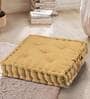 Yellow Solid 100% Cotton 20X20 Floor Cushion