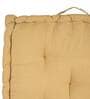 Yellow Solid 100% Cotton 20X20 Floor Cushion