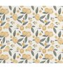 Yellow Floral 144 TC Cotton Single Bedsheet with 1 Pillow Cover