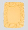 Yellow Solid 150 TC Microfiber Queen Sized Double Bedsheet with 2 Pillow Covers