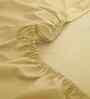 Yellow Solid 200 TC Cotton Double Bed Fitted Sheet with 2 Pillow Case 24 Collection