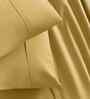 Yellow Solid 200 TC Cotton Double Bed Sheet with 2 Pillow Covers 24 Collection