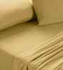 Yellow Solid 200 TC Cotton Single Bed Sheet with 1 Pillow Cover 24 Collection