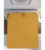 Yellow Solid 210 TC Cotton Queen Sized Double Bedsheet with 2 Pillow Covers Satin Stripe 2024 Collection