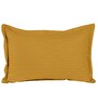 Yellow Solid 210 TC Cotton Single Sized Bedsheet with 1 Pillow Cover Satin Stripe 2024 Collection