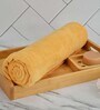 Yellow Solid 400 GSM Microfiber Bath Towel