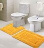 Yellow Solid Cotton 31.5x20 Inches Max Absorbant Bath Mat