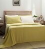 Yellow Solid GSM 320 Cotton Double Bed Cover