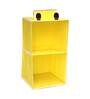 Cupboard Solid Polyester  Foldable Hanging Cloth Organiser With 2 Shelves