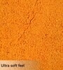 Yellow Solid Polyester 3 ft x 5 ft Machine made Carpet