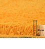 Yellow Solid Polyester 3 ft x 5 ft Machine made Carpet