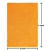 Yellow Solid Polyester 3 ft x 5 ft Machine made Carpet