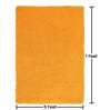 Yellow Solid Polyester 5 ft x 7 ft Machine made Carpet
