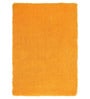 Yellow Solid Polyester 5 ft x 7 ft Machine made Carpet
