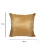 Gold Solid Silk Blend 16 x 16 Inches Cushion Covers (Set of 2)
