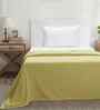 Yellow Solid TC 256 Cotton Single Bed Bedcover