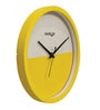 Yellow Solid Wood Wall Clock