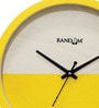 Yellow Solid Wood Wall Clock