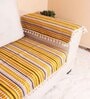 Yellow Solid Woven 3 Seater Acrylic Sofa Cover (Protector)