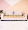 Yellow Solid Woven 3 Seater Acrylic Sofa Cover (Protector)