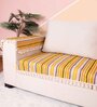 Yellow Solid Woven 3 Seater Acrylic Sofa Cover (Protector)