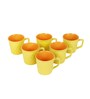 Springs  Yellow  Ceramic (Set of 6) Tea Cups