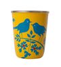 Yellow Steel Hand Painted Glass (Capacity 180 Ml)