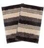 Brown Stripe Microfiber 24x16 Inches Super Soft Bath Mat