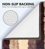 Brown Stripe Microfiber 24x16 Inches Super Soft Bath Mat