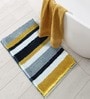 Yellow Geometric Microfibre 32x20 Inches Super Soft Bath Mat